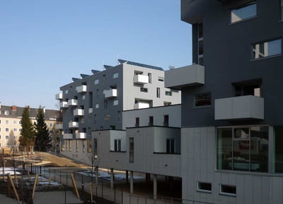 Stadtwerk:Lehen, Salzbur, Blick in Freiraum, 2012